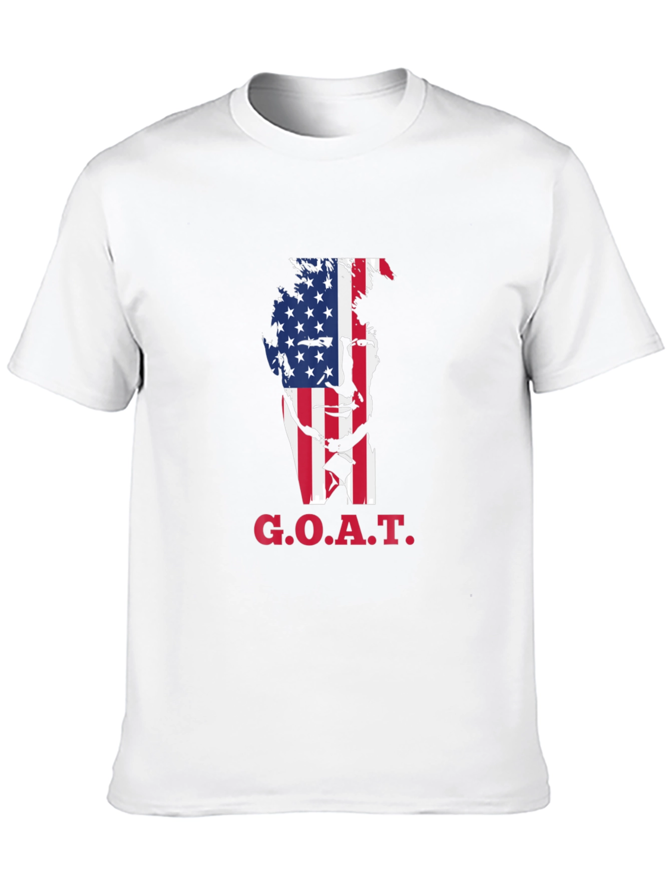 GOAT Trump American Flag Graphic T-Shirt