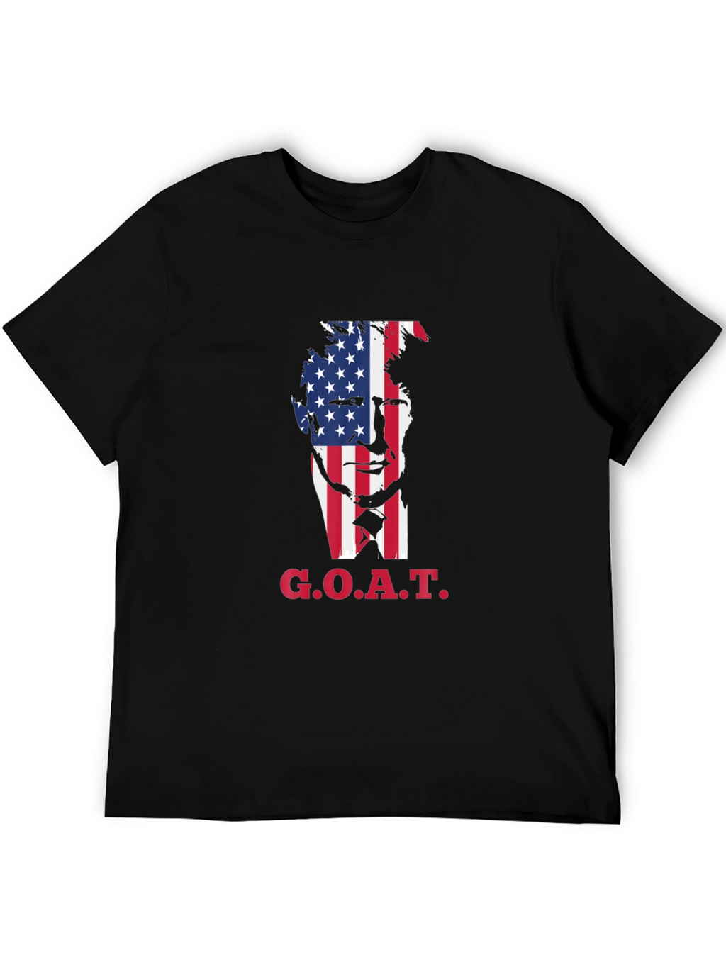 GOAT Trump American Flag Graphic T-Shirt