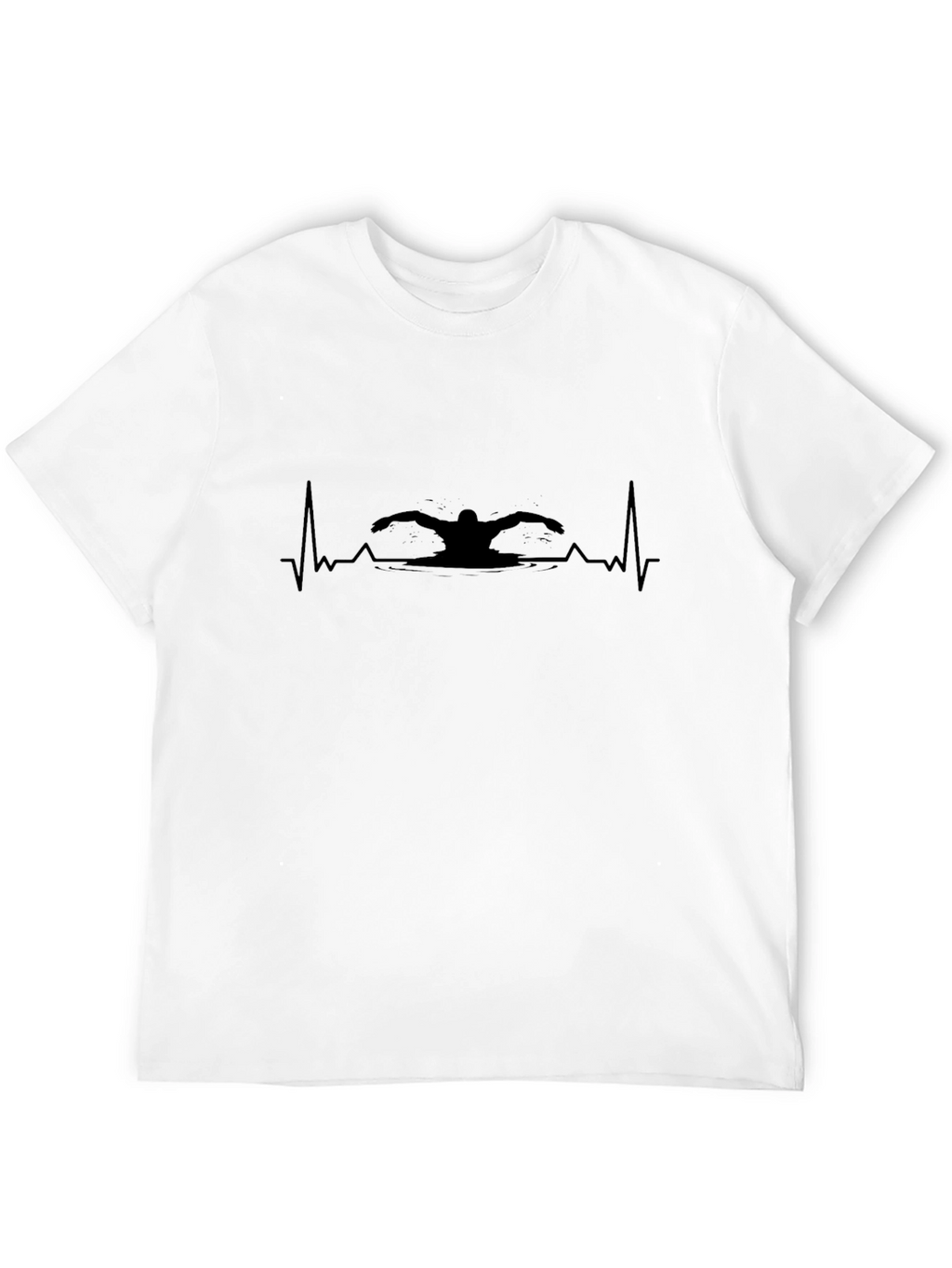 Swimmer Heartbeat T-Shirt - Passionate Athlete Tee