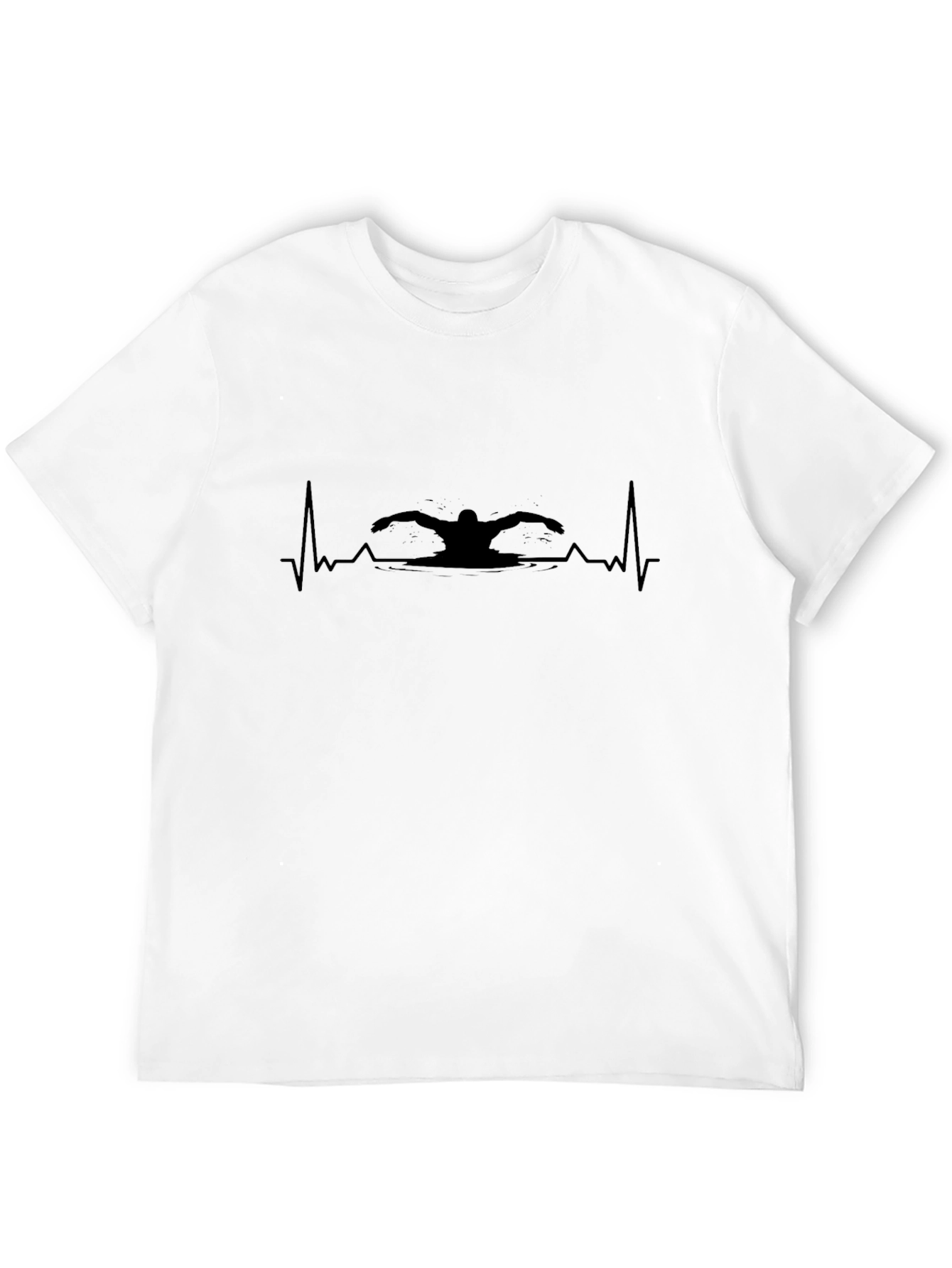 Swimmer Heartbeat T-Shirt - Passionate Athlete Tee