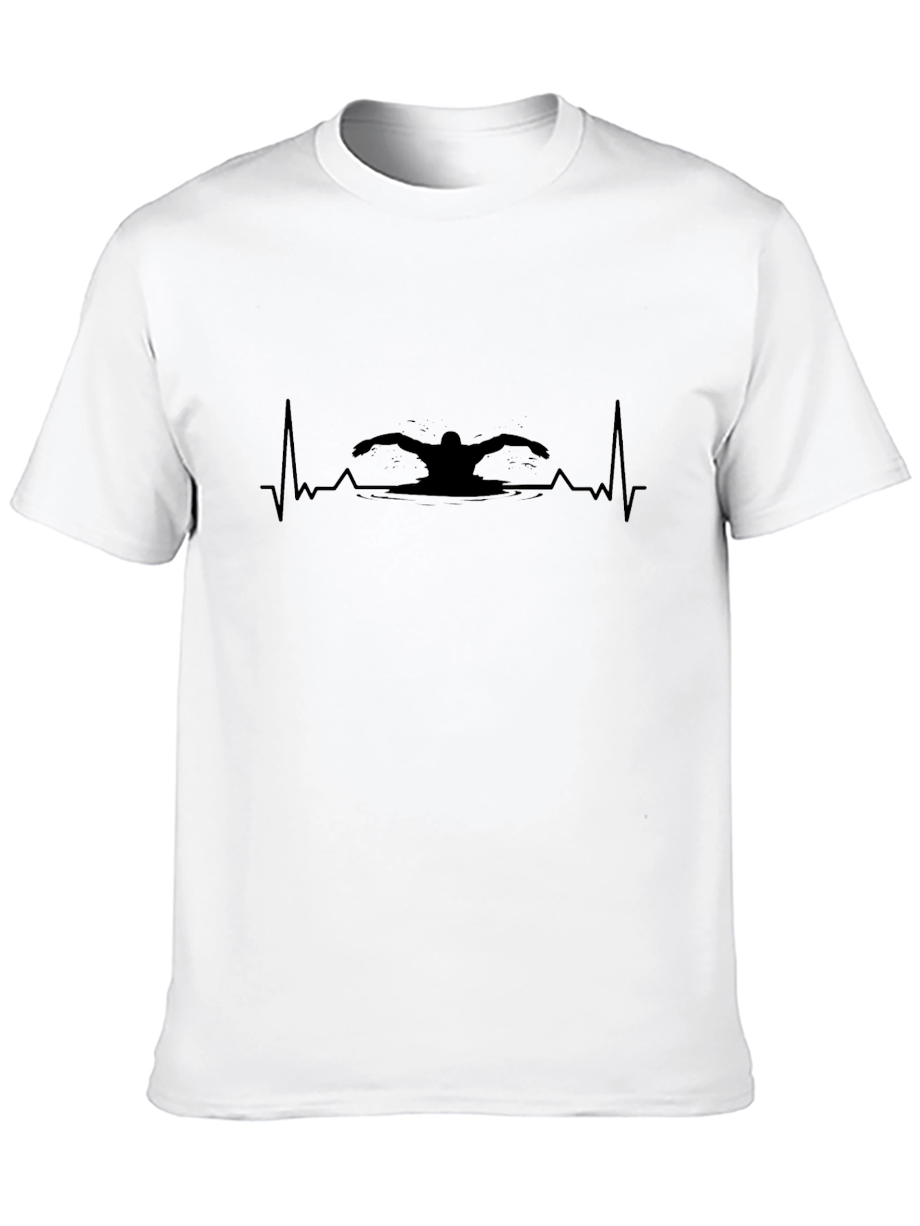 Swimmer Heartbeat T-Shirt - Passionate Athlete Tee