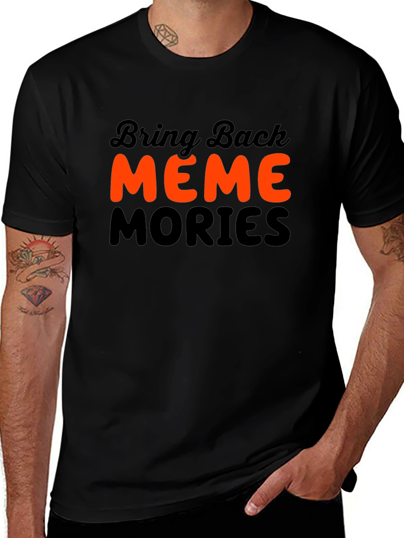 Bring Back Meme Mories T-Shirt - Classic Black