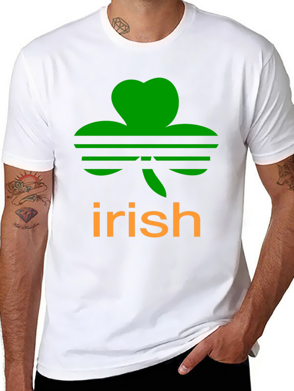 Irish Clover Black T-Shirt