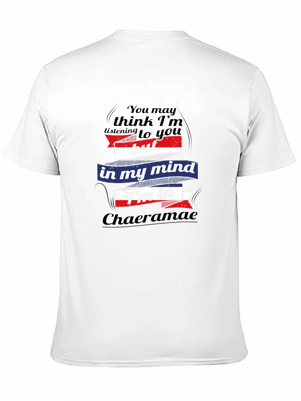 Chaeramae Mind Tee - Black Cotton Blend Novelty Graphic