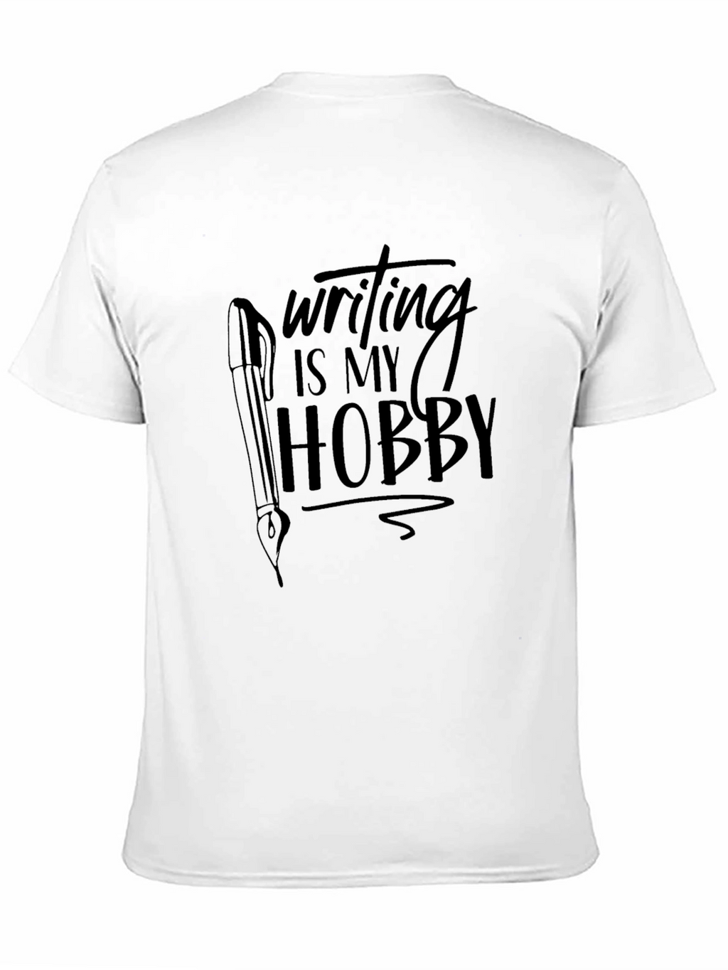 Writing is My Hobby Black T-Shirt