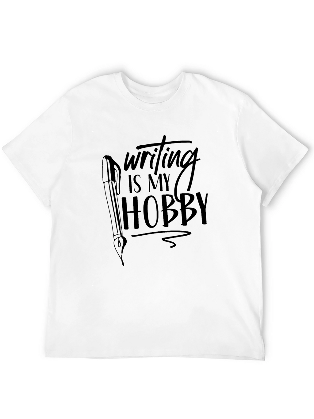 Writing is My Hobby Black T-Shirt