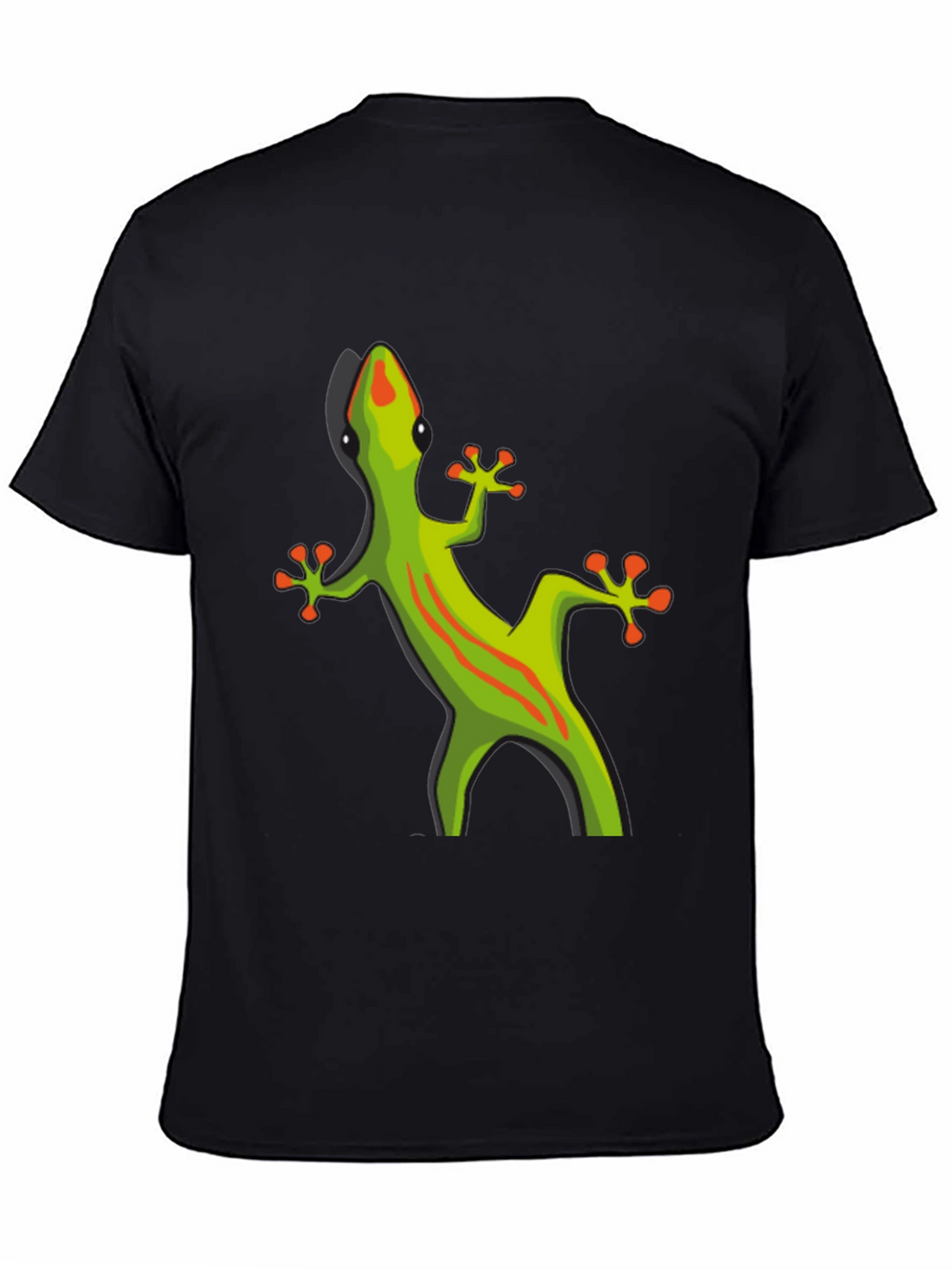 Black T-Shirt with Gecko Graphic