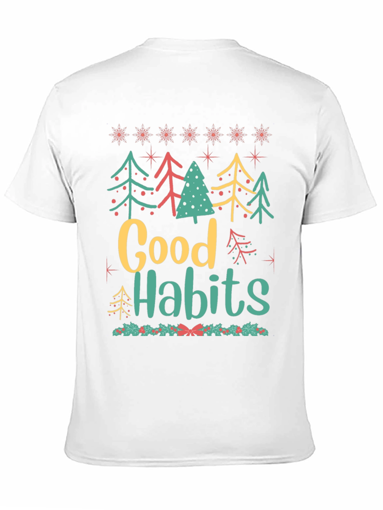 Festive Good Habits Holiday Graphic Tee