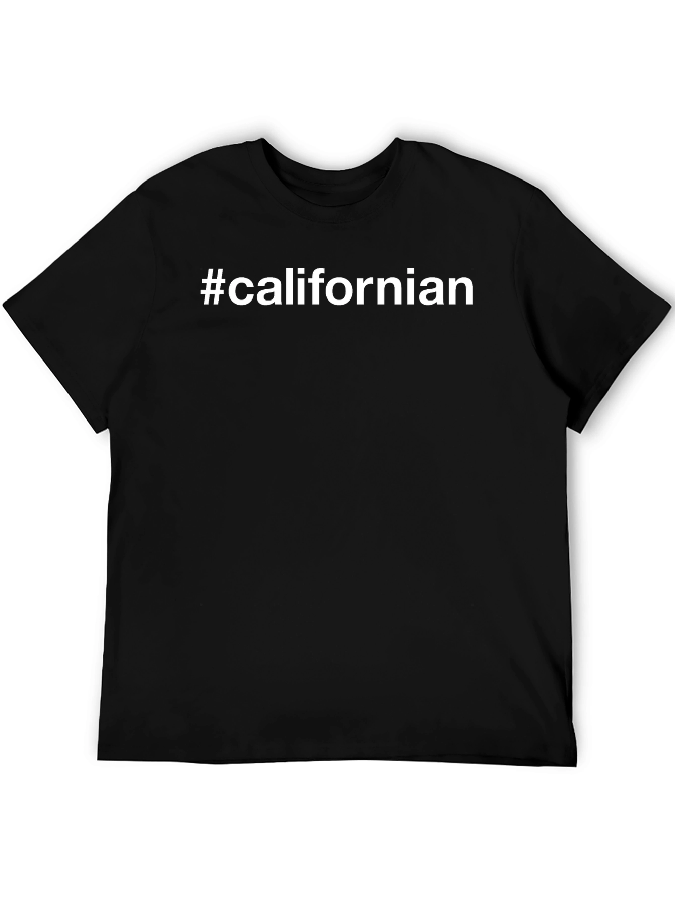 #californian Black Crew Neck T-Shirt