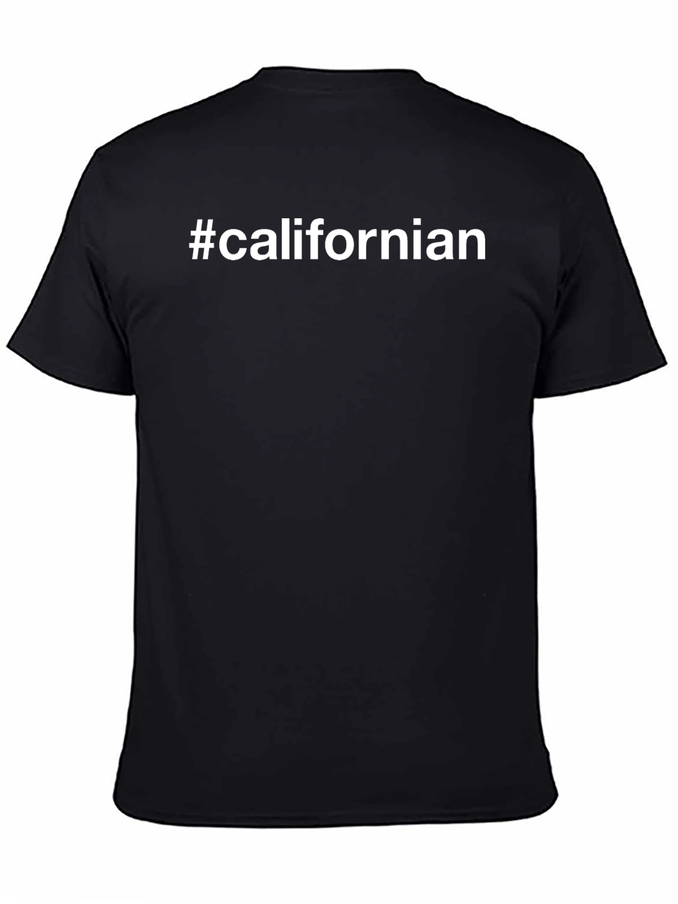 #californian Black Crew Neck T-Shirt