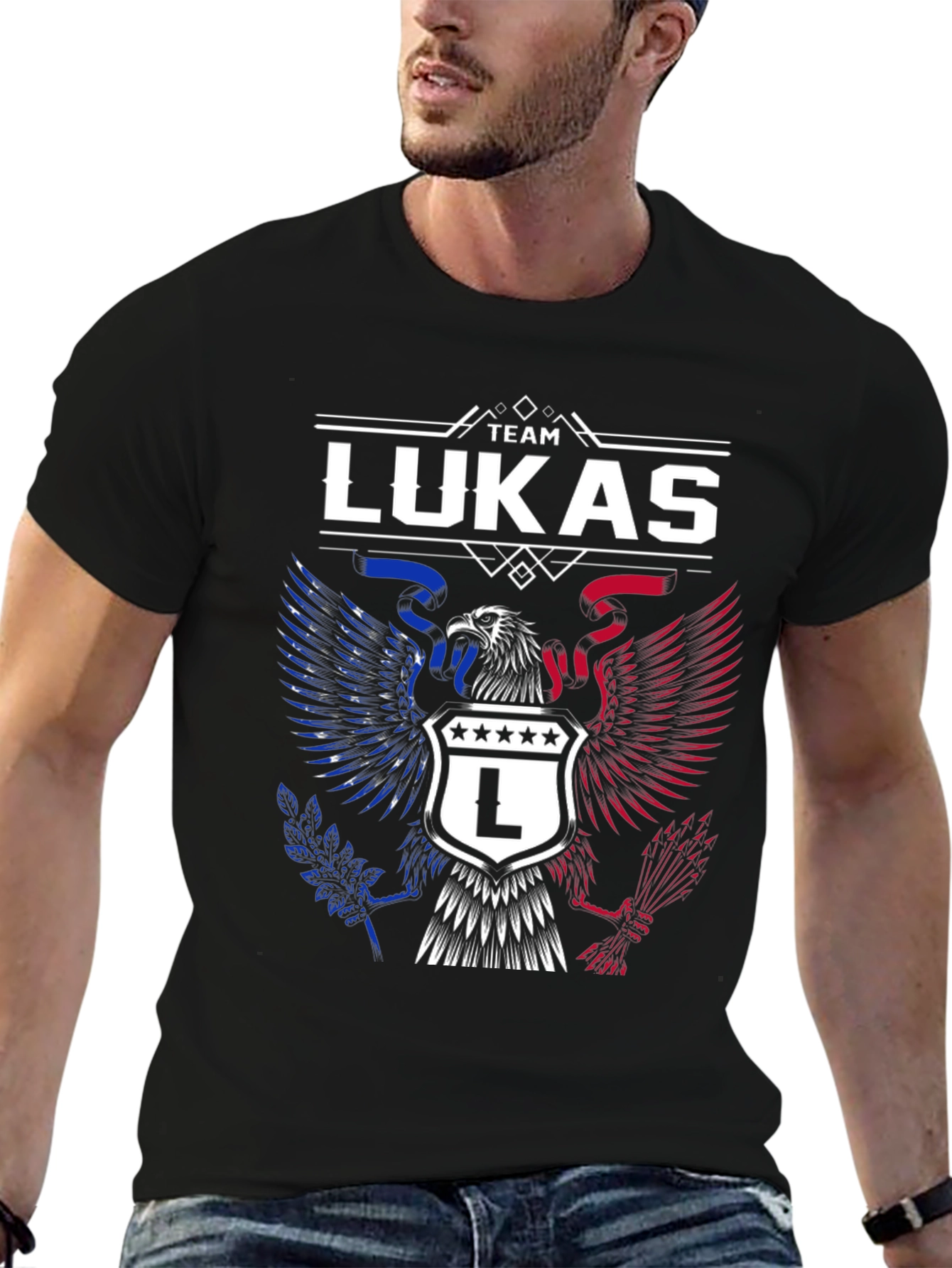 Team Lukas Patriotic Eagle Graphic T-Shirt