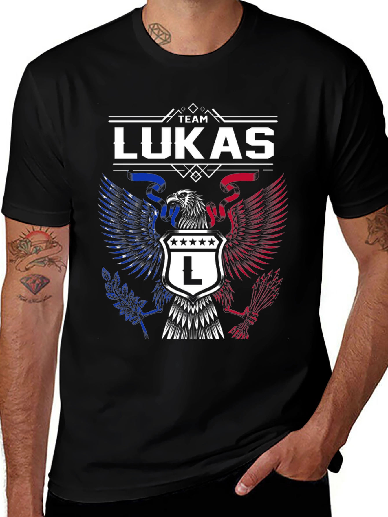 Team Lukas Patriotic Eagle Graphic T-Shirt