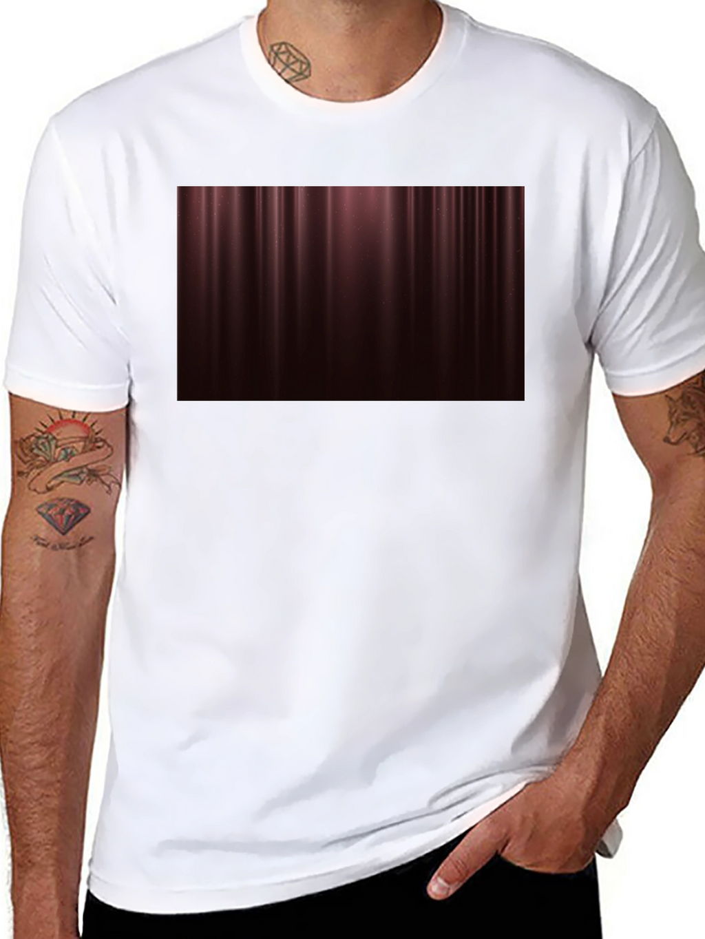 Elegant Maroon Gradient T-Shirt