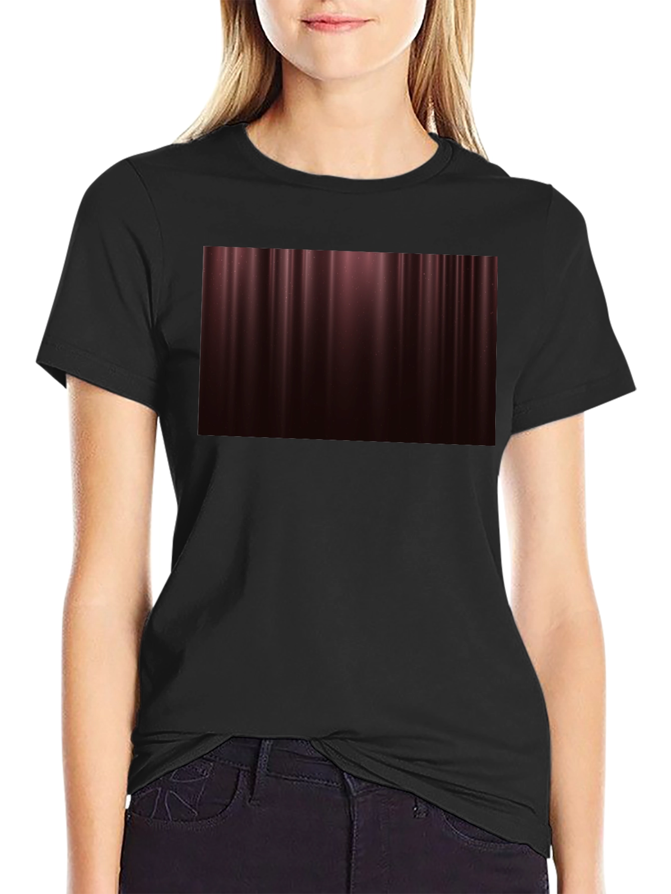 Elegant Maroon Gradient T-Shirt