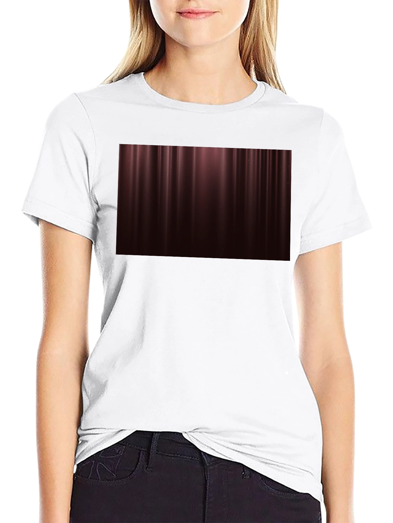 Elegant Maroon Gradient T-Shirt