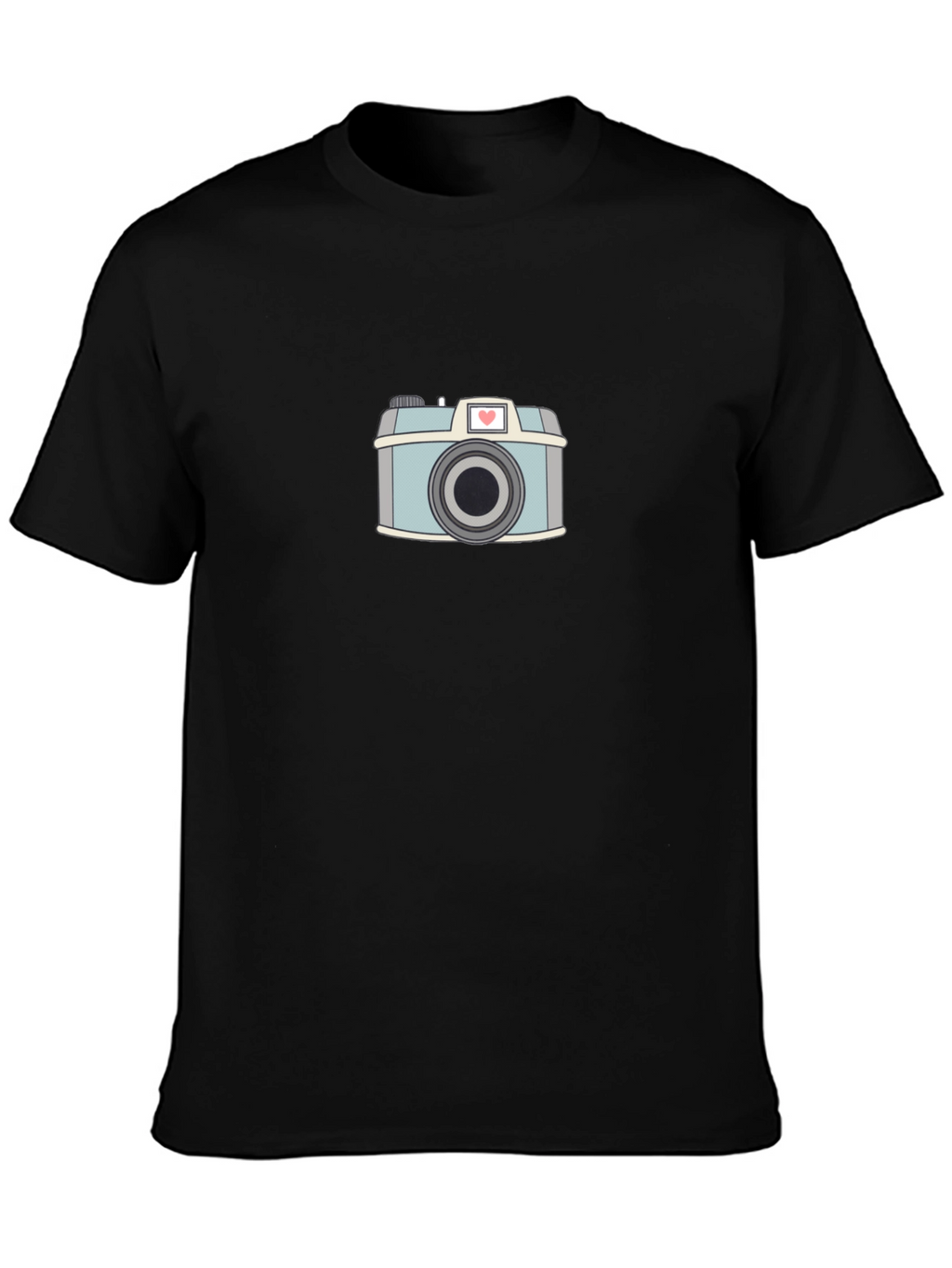 Retro Camera Graphic Tee - Black