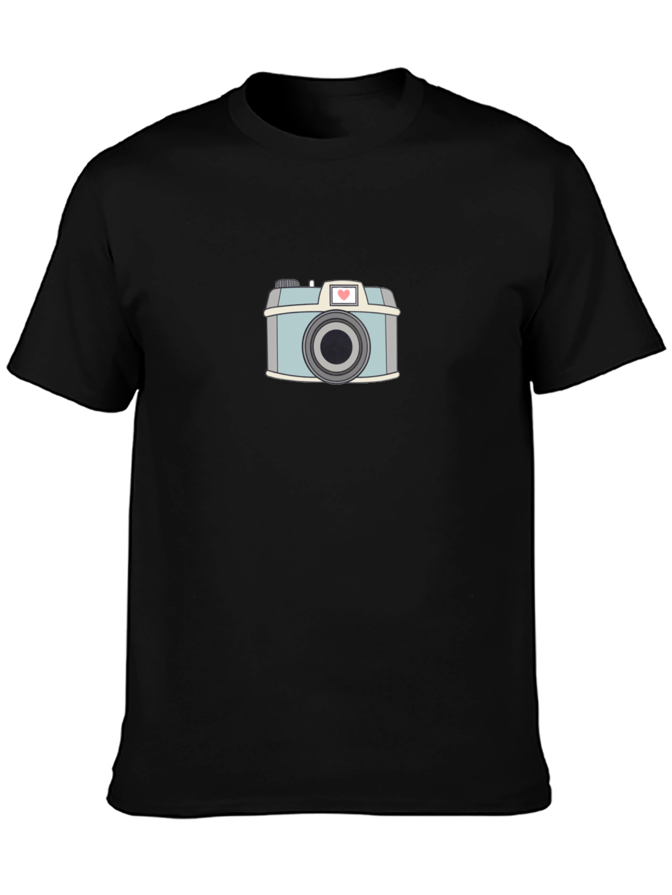 Retro Camera Graphic Tee - Black