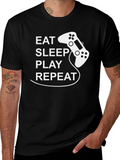 Eat Sleep Play Repeat T-Shirt - Gamer Life Tee
