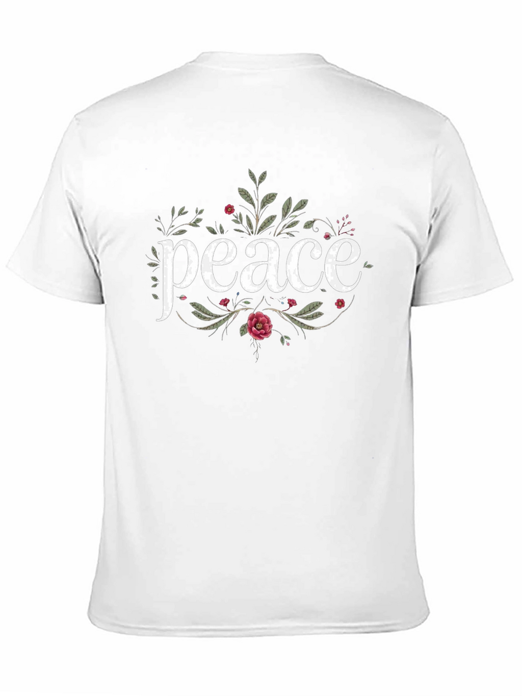 Peace Floral Graphic T-Shirt - Black