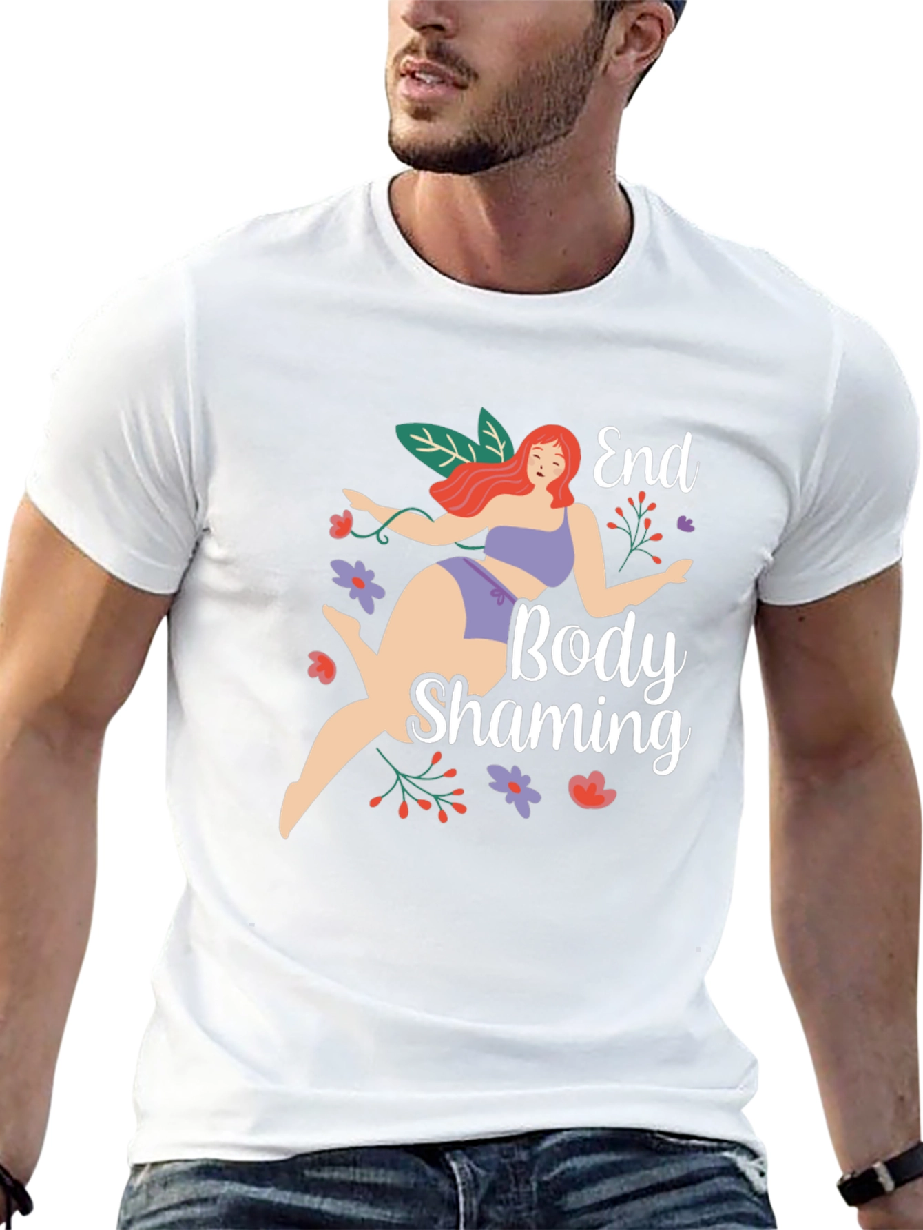 End Body Shaming Black Graphic T-Shirt