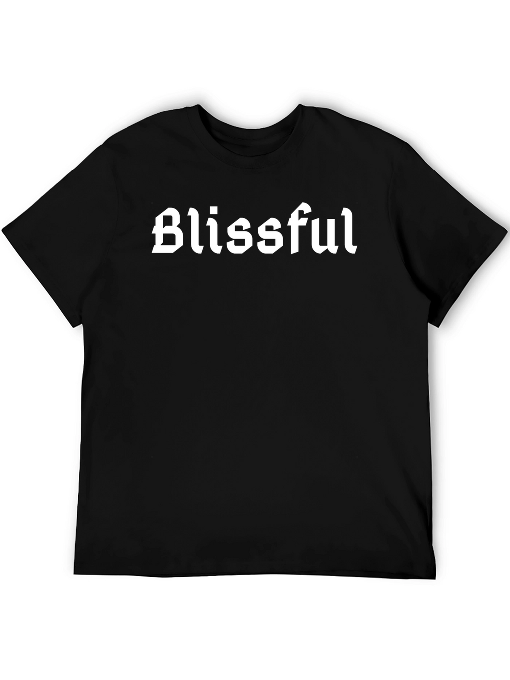 Blissful Black T-Shirt - Gothic Font Tee