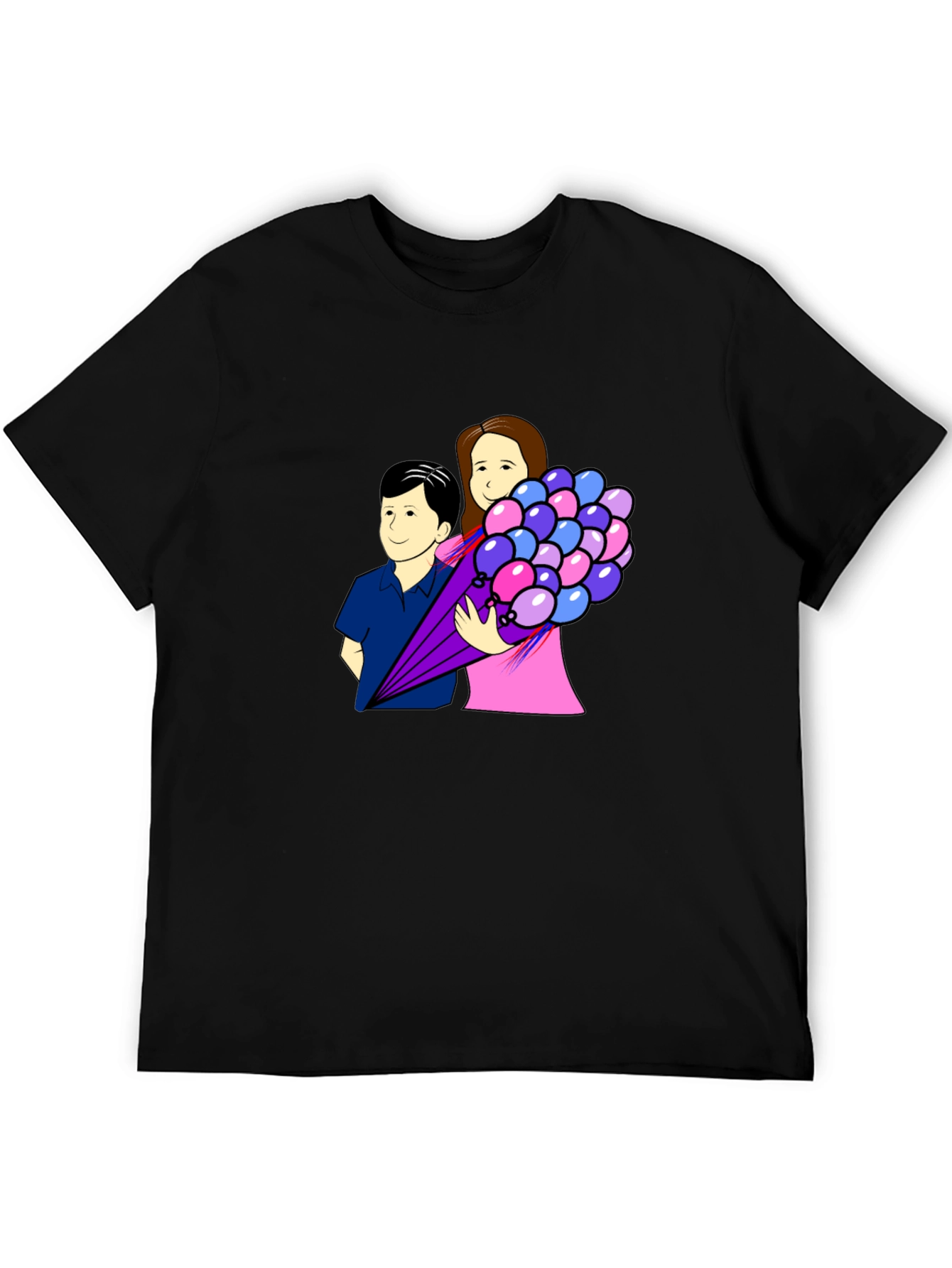 Couple Holding Balloons Graphic Tee