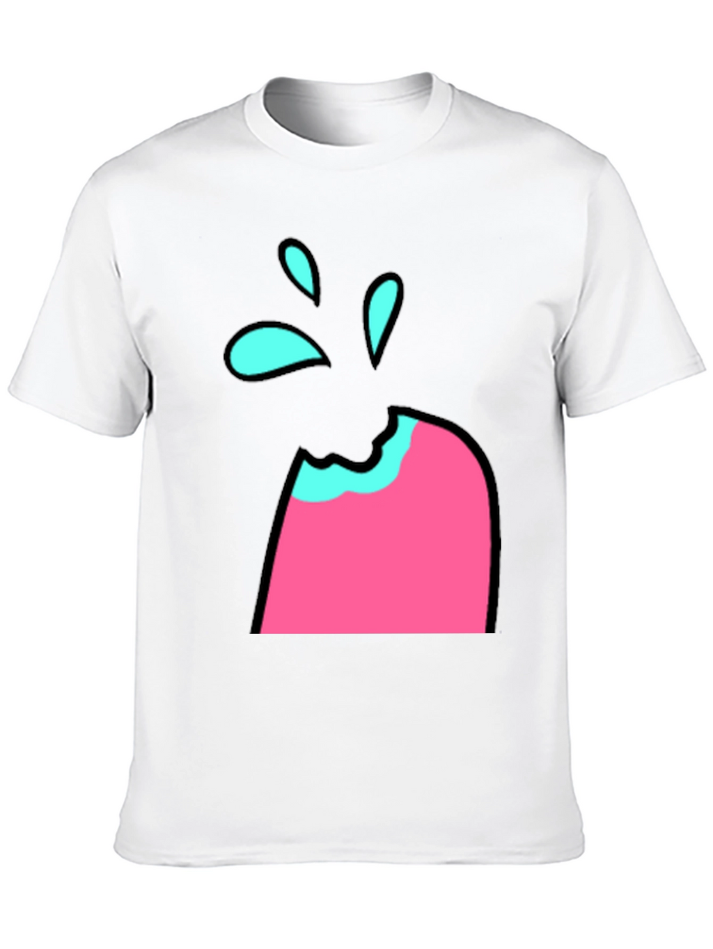 Funky Ice Cream Bite Graphic Tee - Black