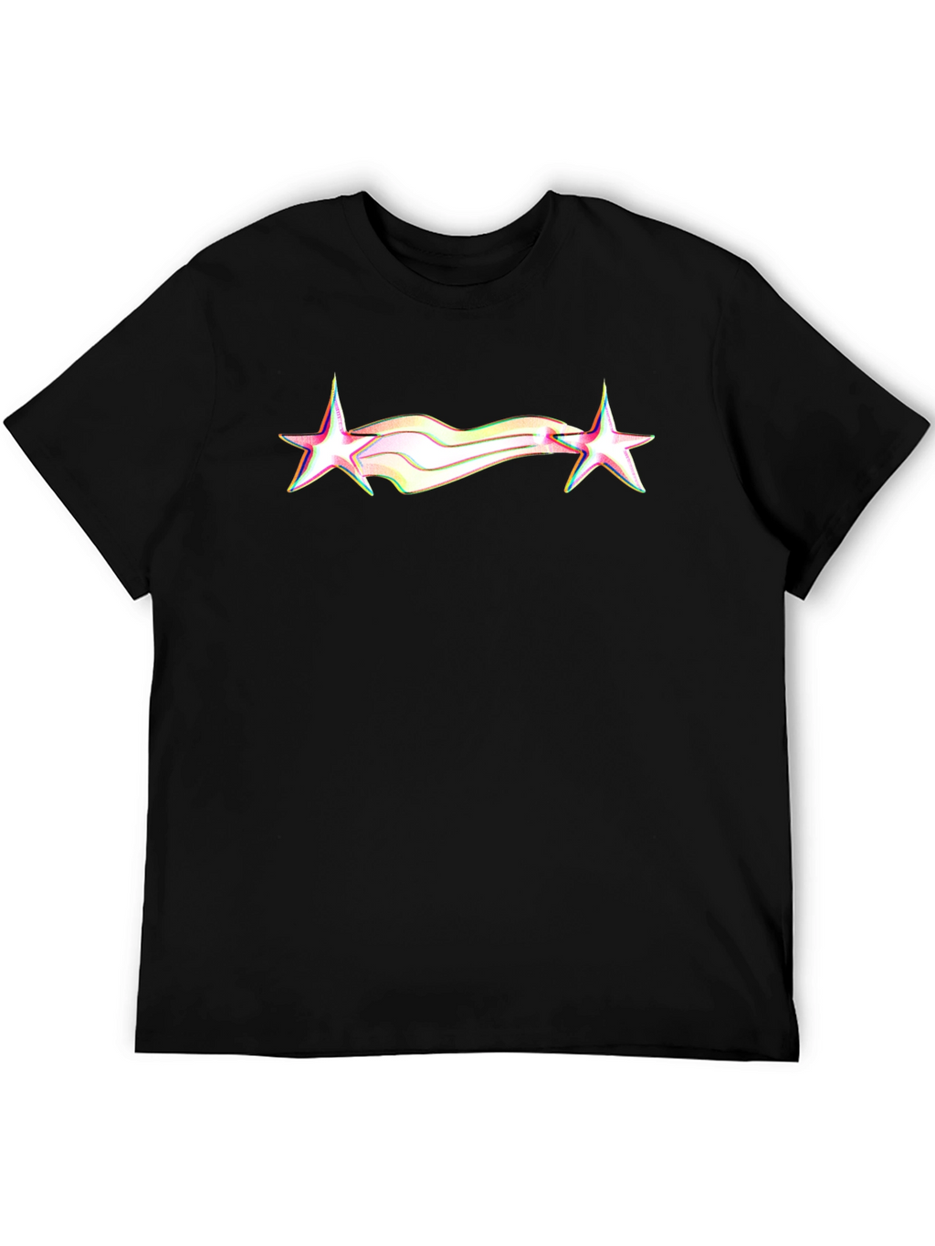 Retro Star Graphic Tee - Black Cotton Blend