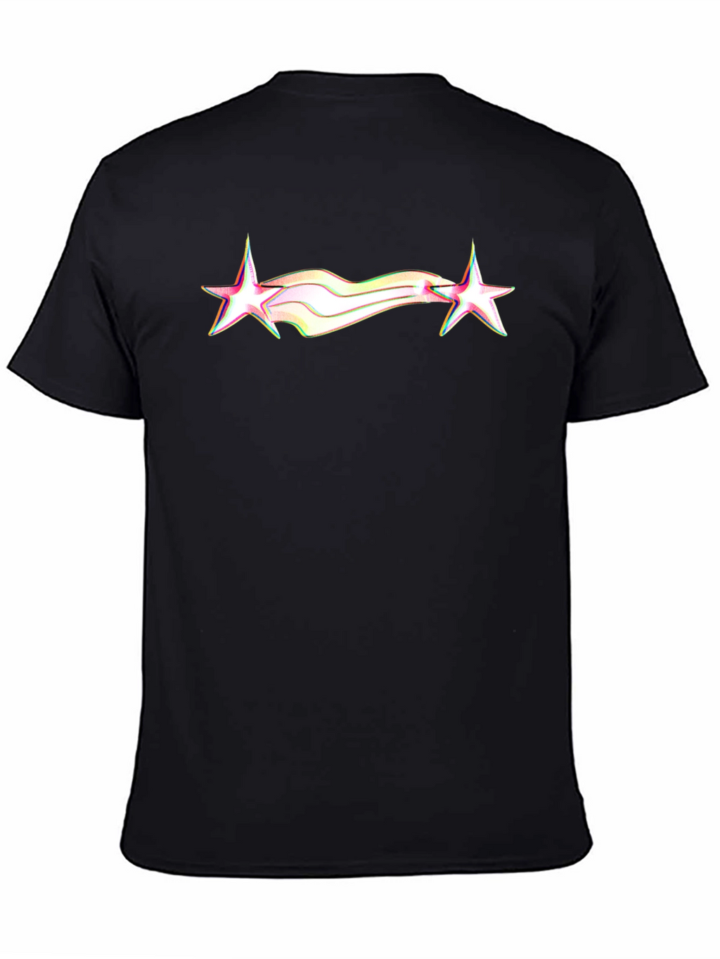 Retro Star Graphic Tee - Black Cotton Blend