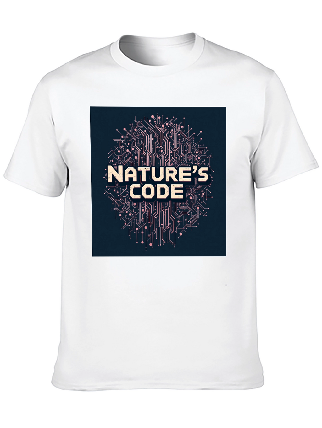 Natures Code Black T-Shirt - Tech Inspired Design