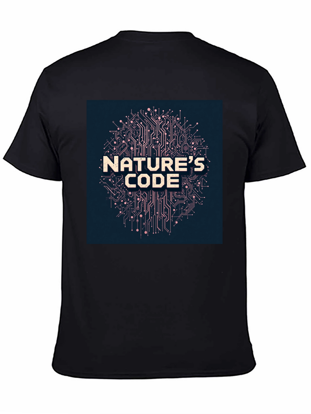 Natures Code Black T-Shirt - Tech Inspired Design
