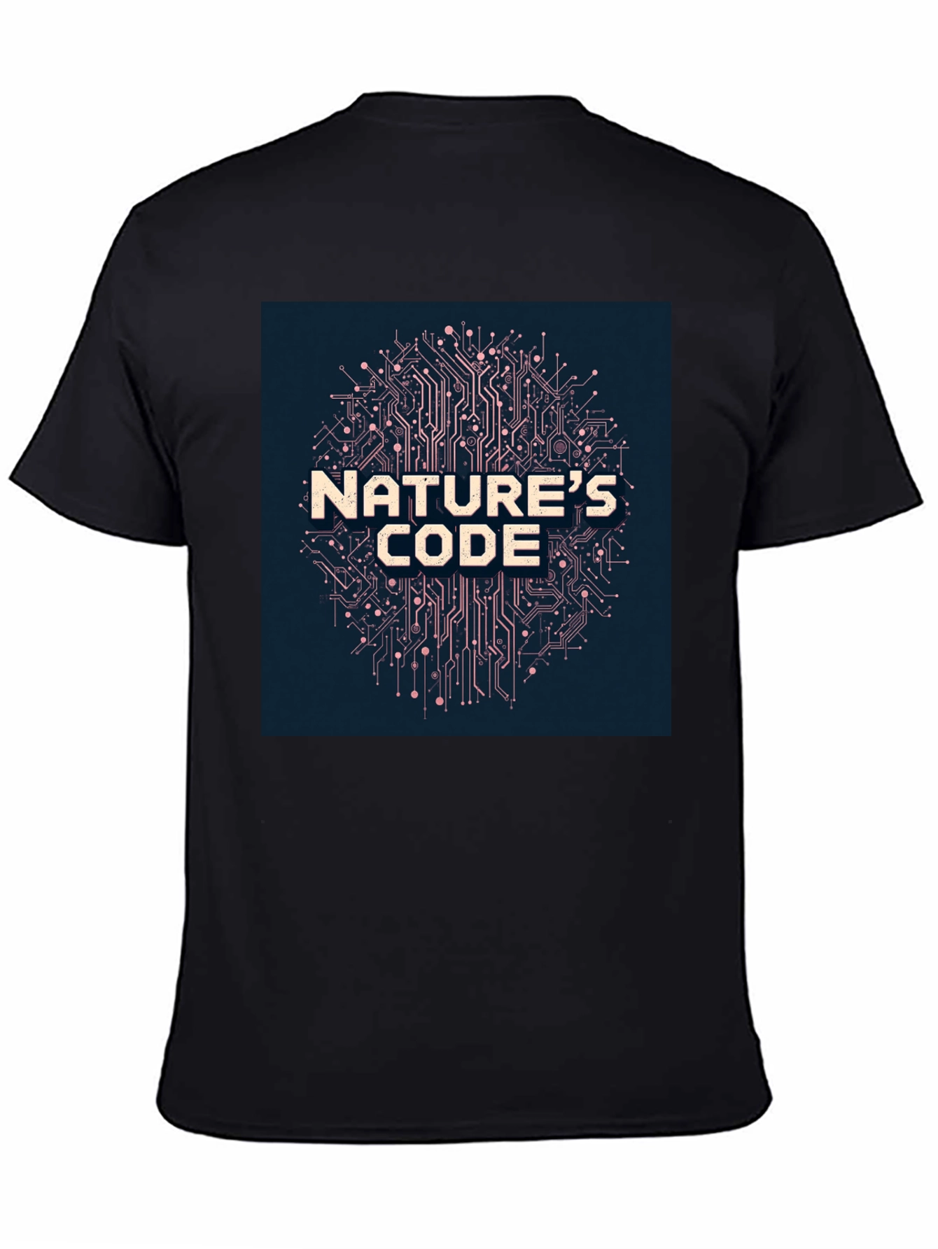 Natures Code Black T-Shirt - Tech Inspired Design