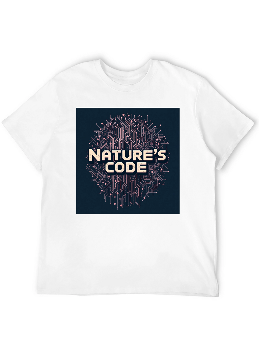 Natures Code Black T-Shirt - Tech Inspired Design