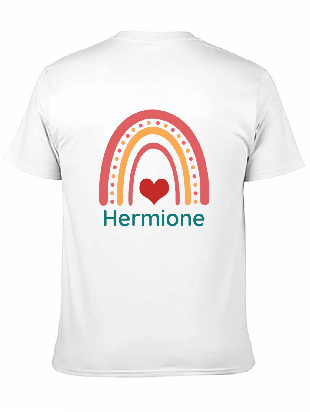 Hermione Rainbow Heart Black T-Shirt