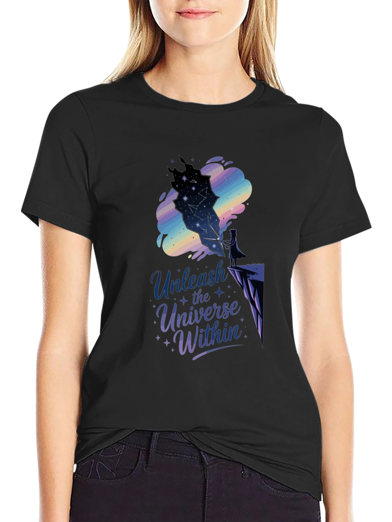 Unleash the Universe Within Black Tee