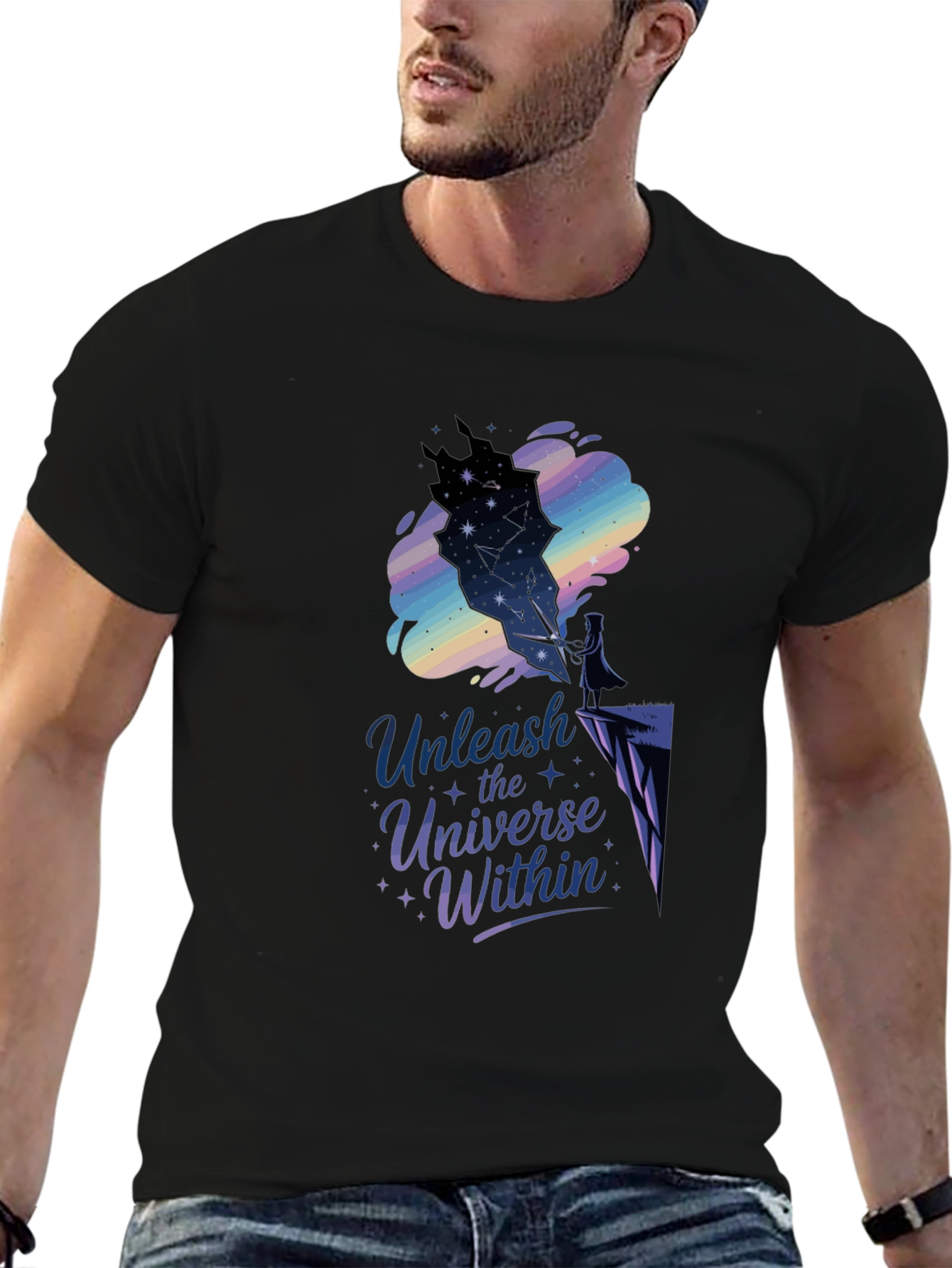 Unleash the Universe Within Black Tee