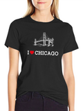 I Love Chicago Bridge Graphic Tee