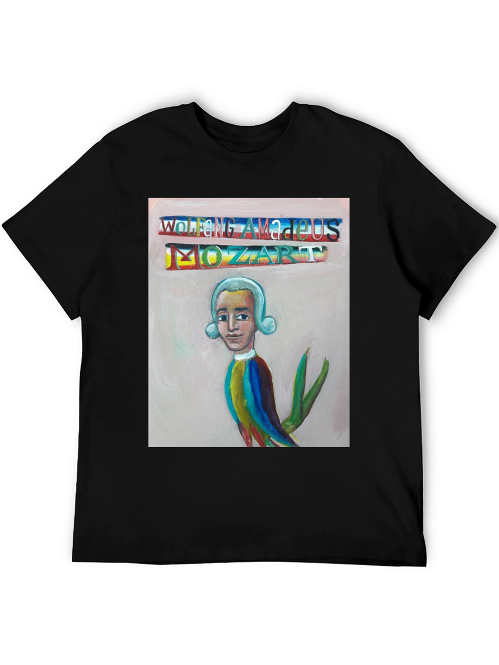 Mozart Portrait T-Shirt - Unique Artistic Design