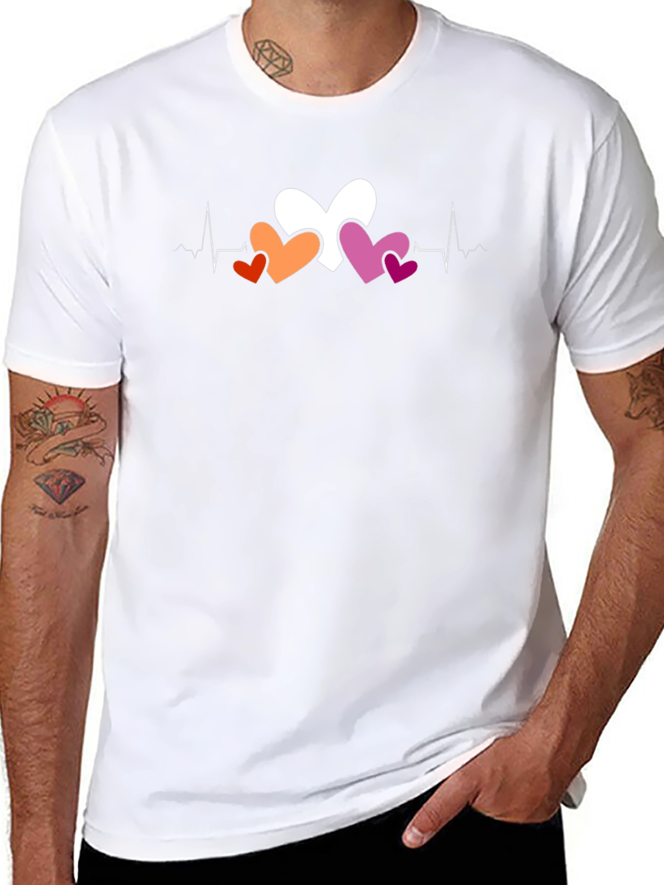 Heartbeat Lesbian Pride T-Shirt