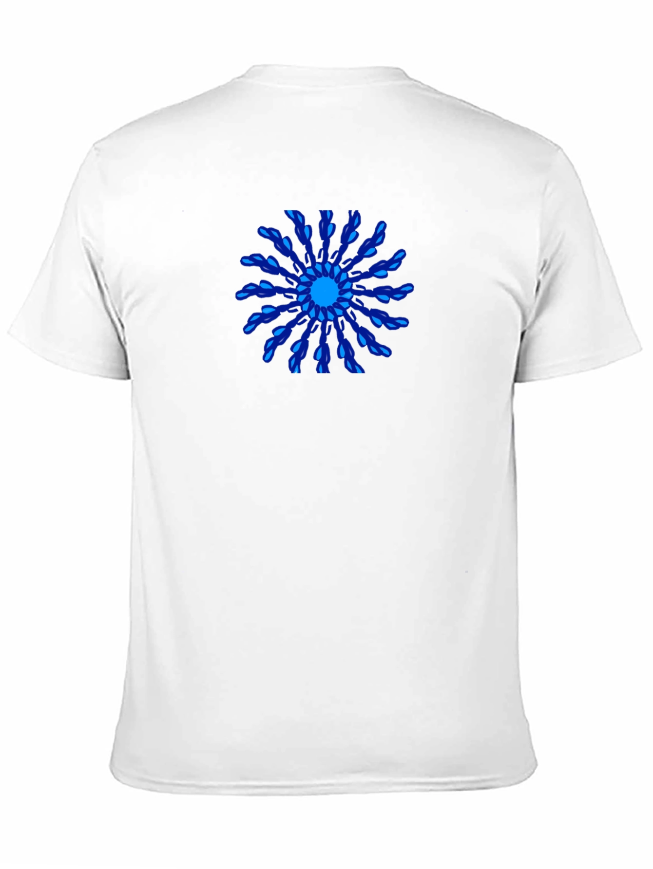 Cool Blue Mandala Black T-Shirt