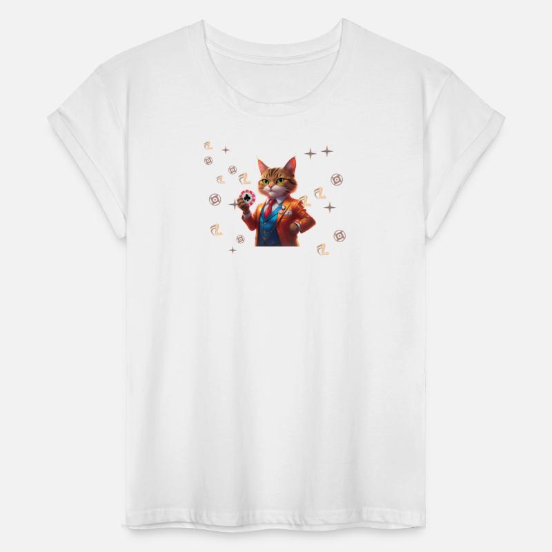 Elegant Cat Dealer Poker Design