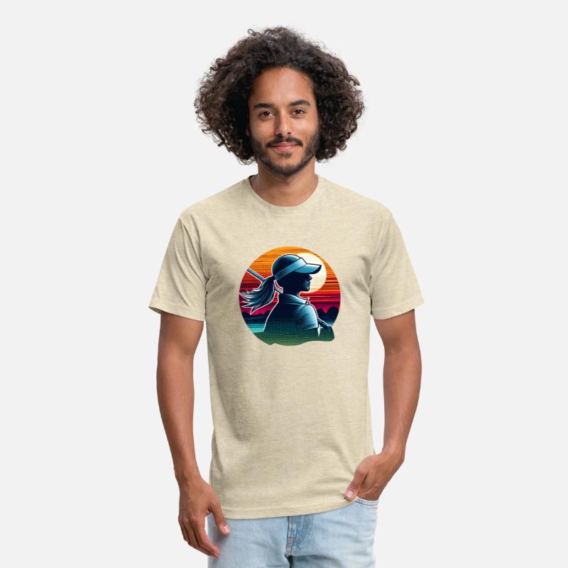 Elegant Woman Golfer Swing at Dusk