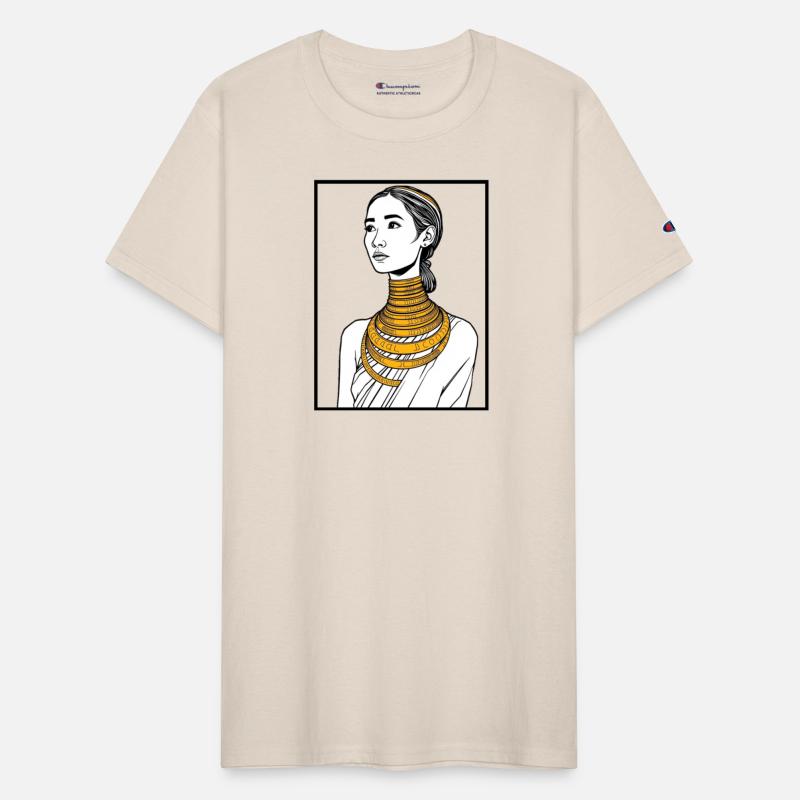 Elegant Woman with Gold Jewelry Portrait