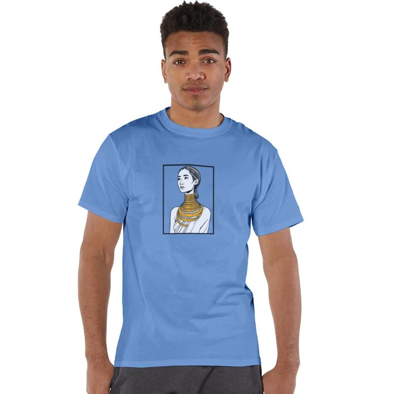 Elegant Woman with Gold Jewelry Portrait