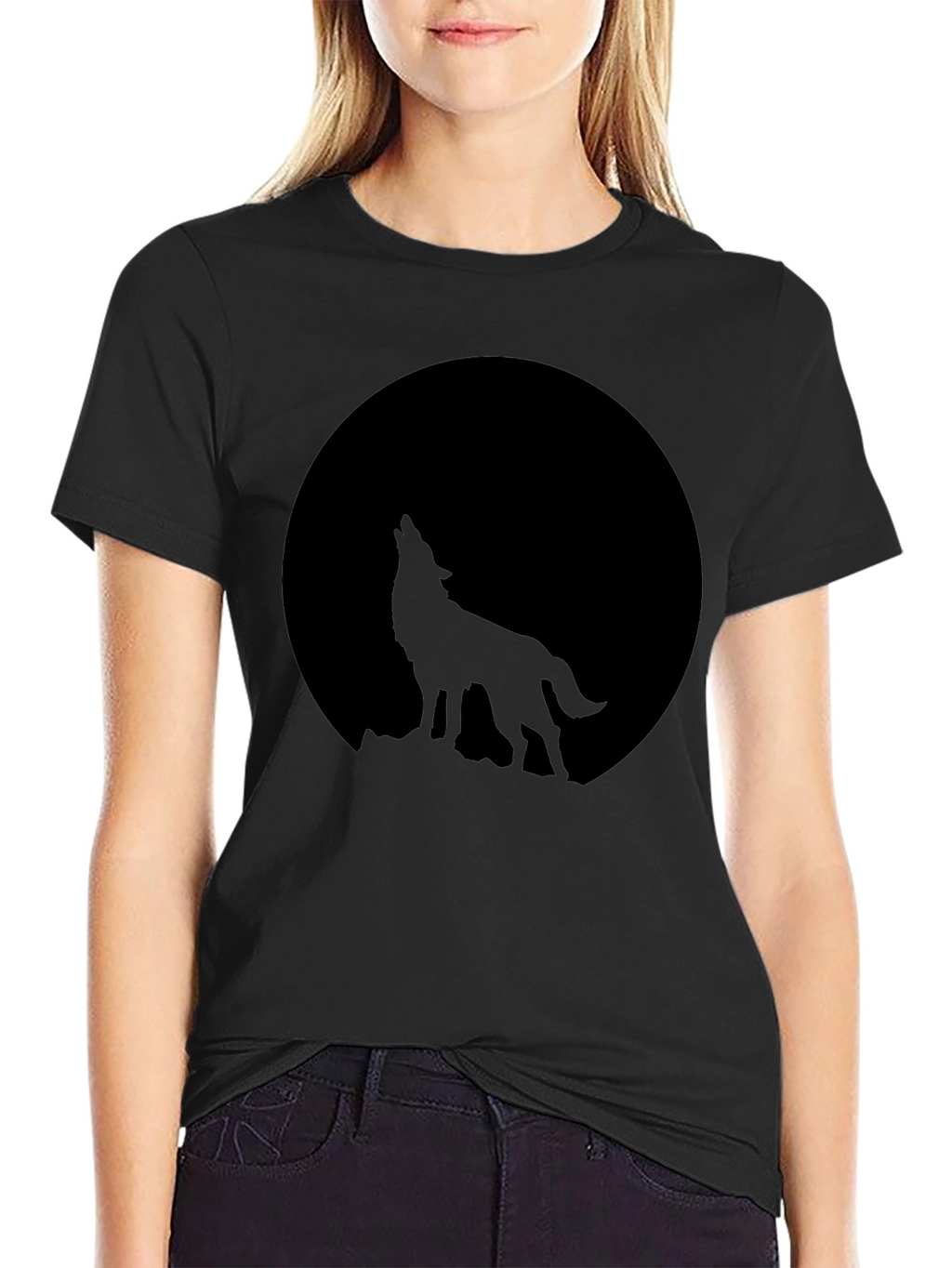 Wolf Moon Graphic Tee - Black