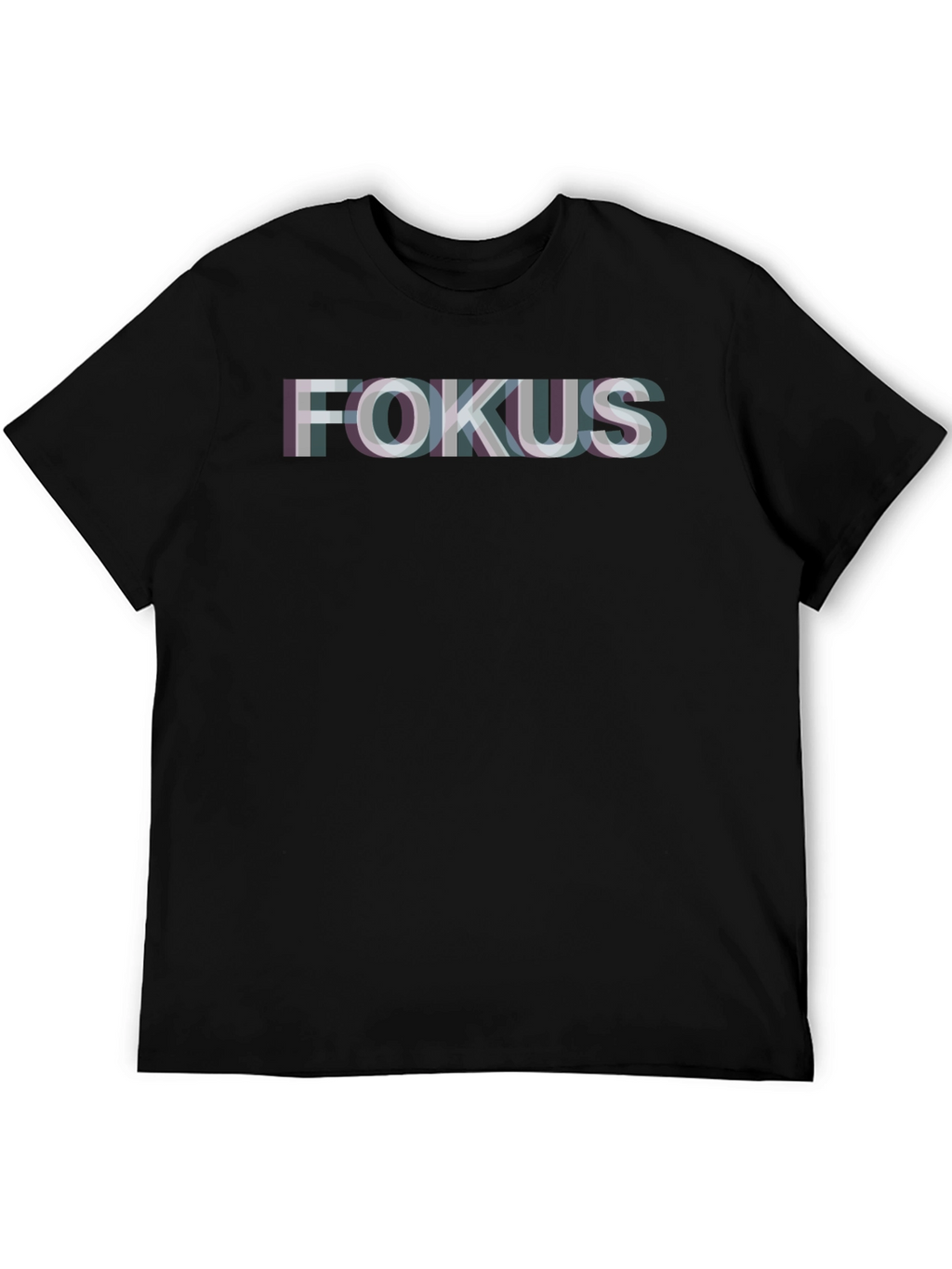 FOKUS Glitch Graphic Tee - Soft Cotton Blend