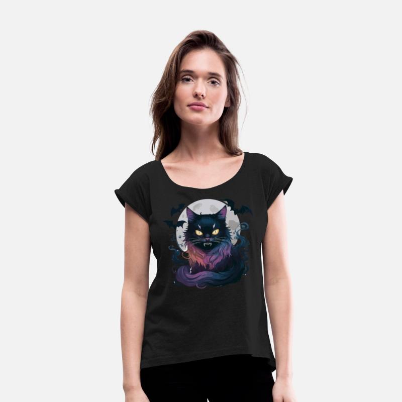 Enigmatic Cat Sticker: Dark Fantasy