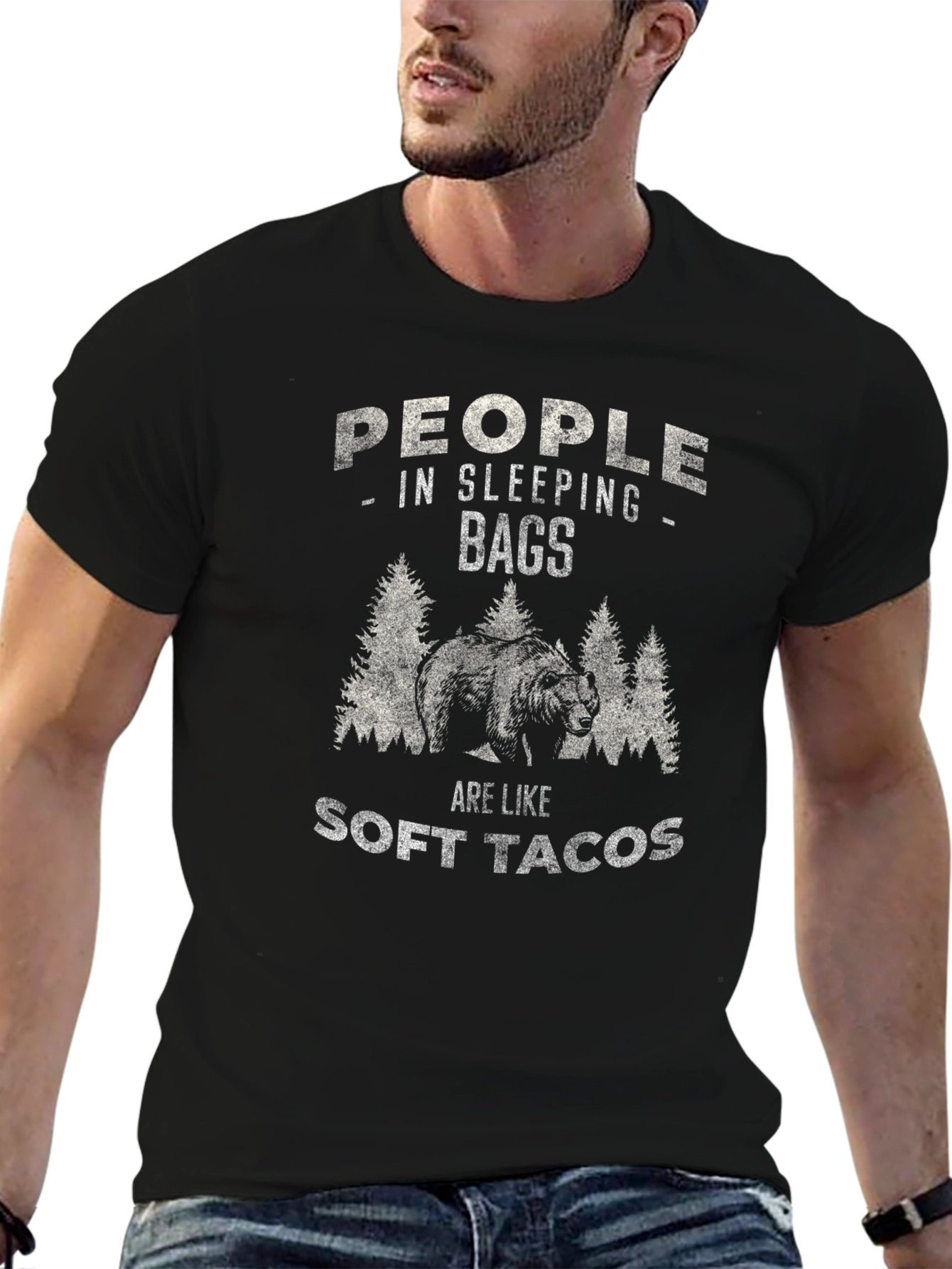 People in Sleeping Bags Soft Tacos Graphic Tee