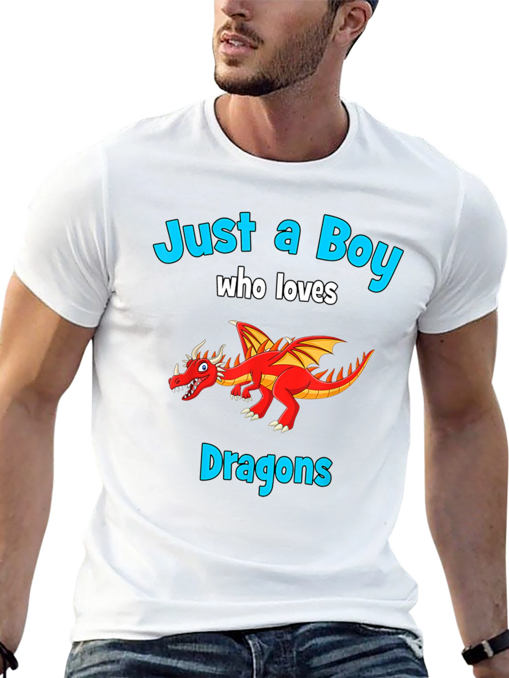 Boy Who Loves Dragons T-Shirt - Graphic Tee
