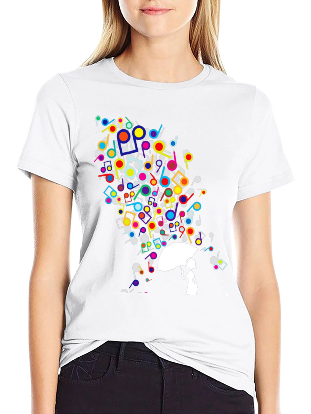 Musical Rain Unisex Black T-Shirt